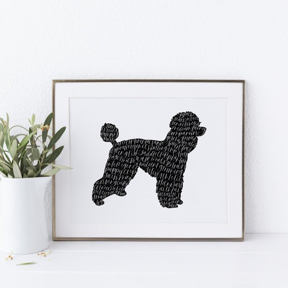 Poodle Breed Word Art - Picture 3 of 4